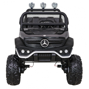 Mercedes Benz Unimog dla dzieci Czarny + Napęd 4x4 + Pilot + Bagażnik + Wolny Start + MP3 LED
